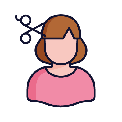 Haircut, Animated Icon, Lineal