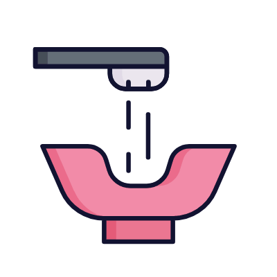 Hair Washing, Animated Icon, Lineal