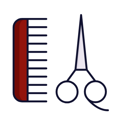 Scissors Comb, Animated Icon, Lineal