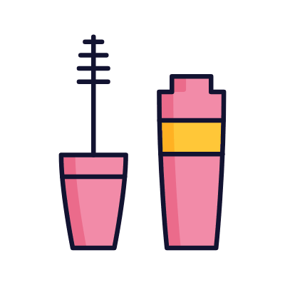 Mascara Eyelash, Animated Icon, Lineal