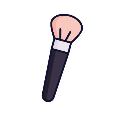 Cosmetic Brush, Animated Icon, Lineal
