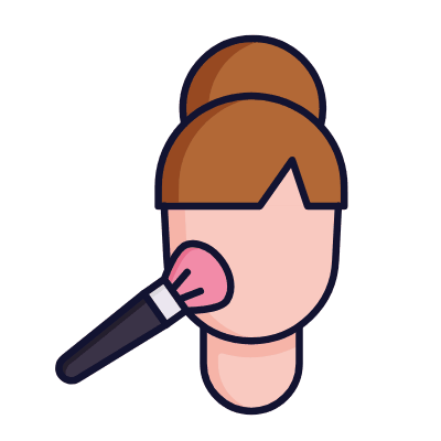 Powder Makeup, Animated Icon, Lineal