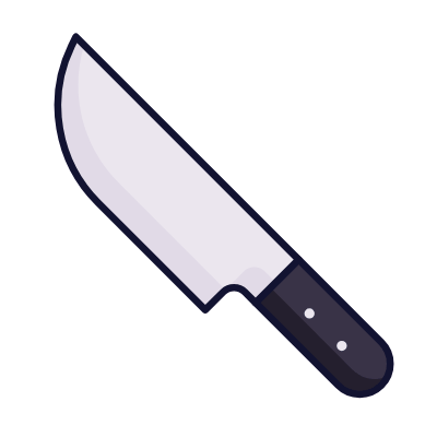 Chef's Knife, Animated Icon, Lineal