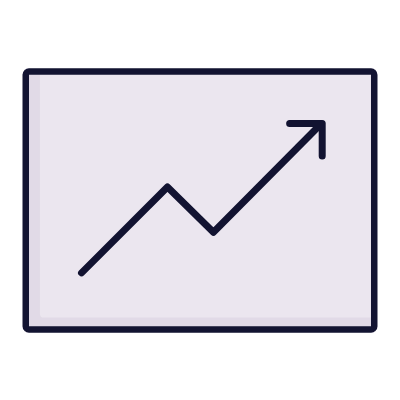 Arrow Growth, Animated Icon, Lineal