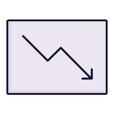 Arrow Decrease, Animated Icon, Lineal