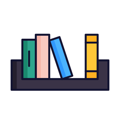 Bookshelf, Animated Icon, Lineal
