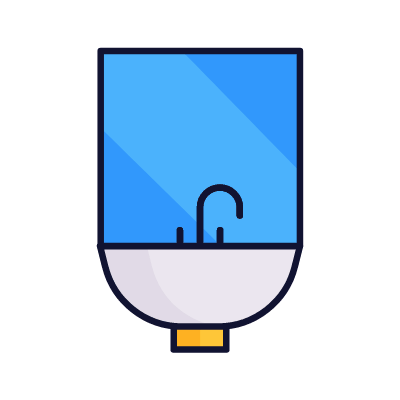 Bathtub, Animated Icon, Lineal