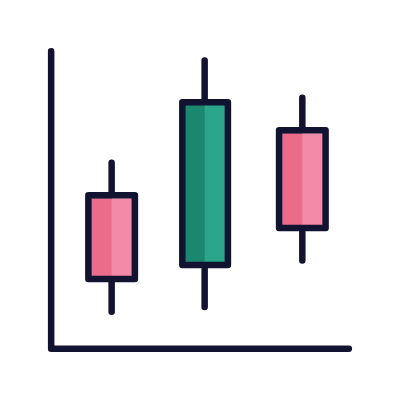 Graph Candlestick, Animated Icon, Lineal