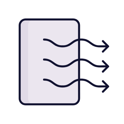 Air Movement, Animated Icon, Lineal