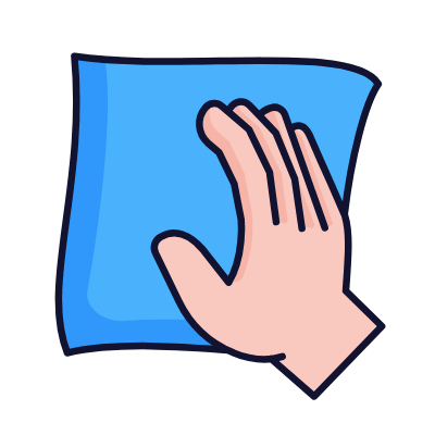 Hand Wiping, Animated Icon, Lineal