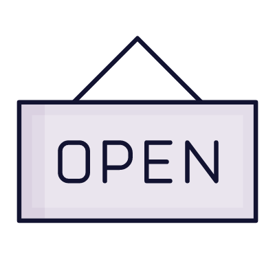 Open Sign, Animated Icon, Lineal