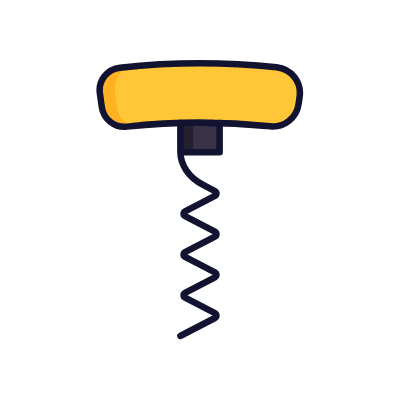 Corkscrew, Animated Icon, Lineal