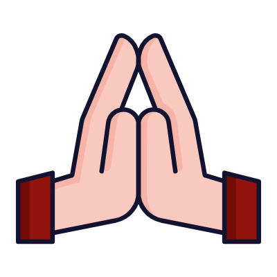 Pray Hands, Animated Icon, Lineal