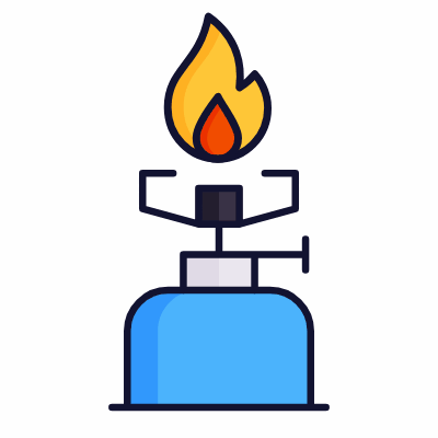 Camping Gas, Animated Icon, Lineal