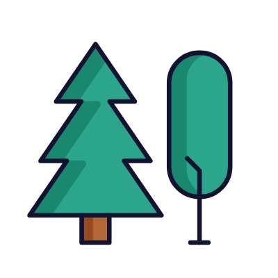 Trees, Animated Icon, Lineal