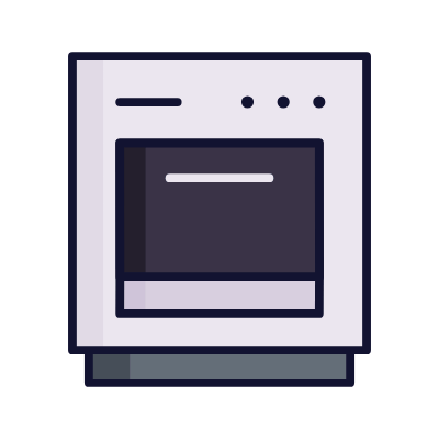 Oven, Animated Icon, Lineal