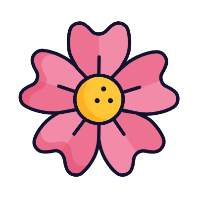 Flower, Animated Icon, Lineal