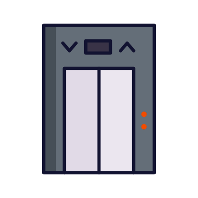 Elevator, Animated Icon, Lineal