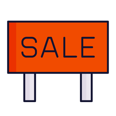 Sale Sign, Animated Icon, Lineal