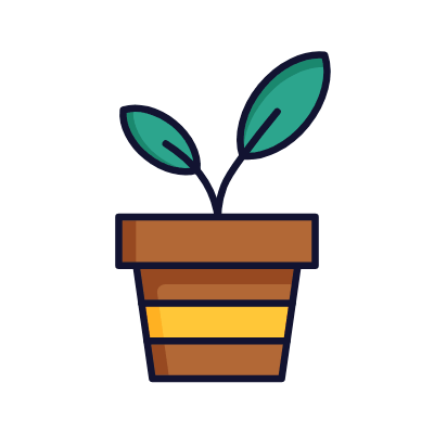 Plant Pot, Animated Icon, Lineal