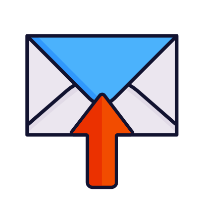 Envelope Up, Animated Icon, Lineal