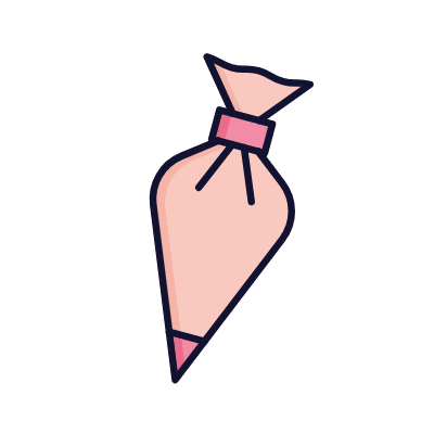Piping Bag, Animated Icon, Lineal
