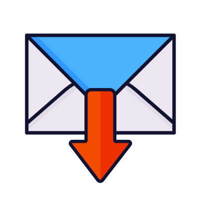 Envelope Down, Animated Icon, Lineal