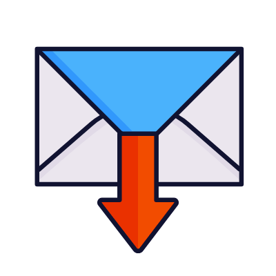Mail Down, Animated Icon, Lineal