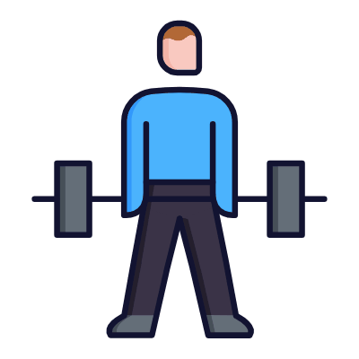 Deadlift, Animated Icon, Lineal
