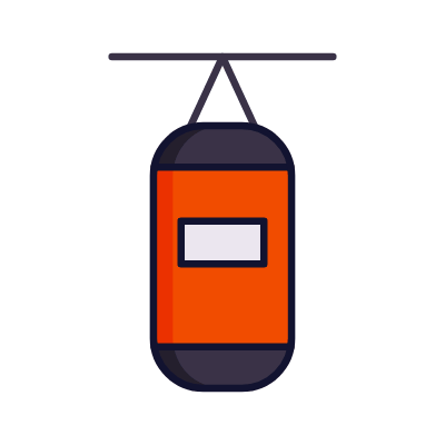 Punching Bag, Animated Icon, Lineal
