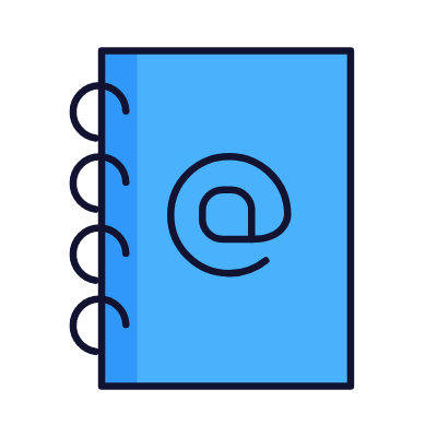 Email Book, Animated Icon, Lineal