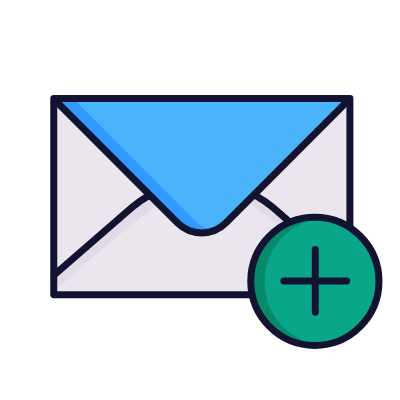 Envelope Plus, Animated Icon, Lineal