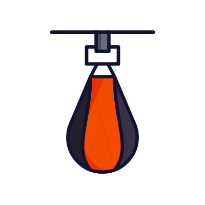 Small Punching Bag, Animated Icon, Lineal