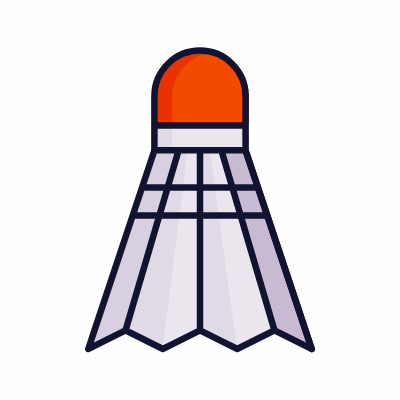 Shuttlecock, Animated Icon, Lineal