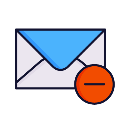 Mail Minus, Animated Icon, Lineal