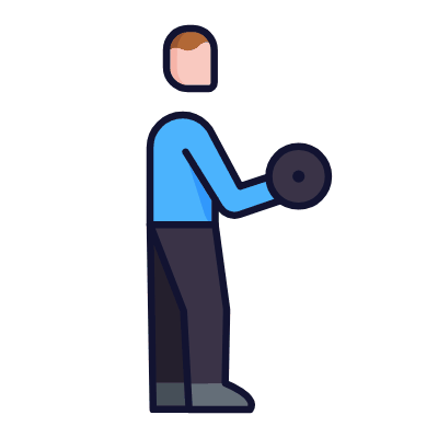 Dumbbells, Animated Icon, Lineal