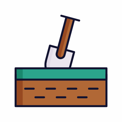 Digging, Animated Icon, Lineal
