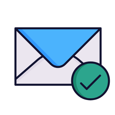 Mail Check, Animated Icon, Lineal