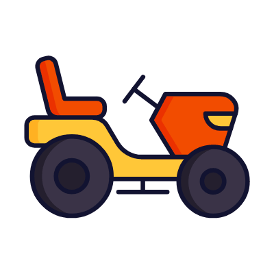 Lawn Mower, Animated Icon, Lineal