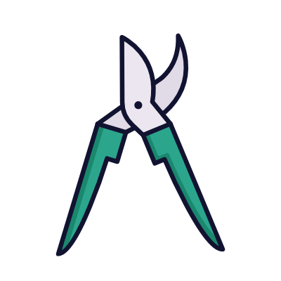 Pruning Shears, Animated Icon, Lineal