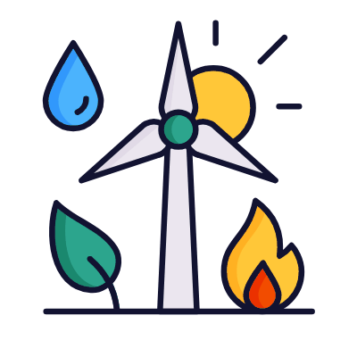 Renewables, Animated Icon, Lineal