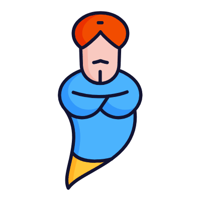 Genie, Animated Icon, Lineal