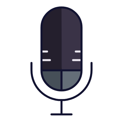 Microphone, Animated Icon, Lineal