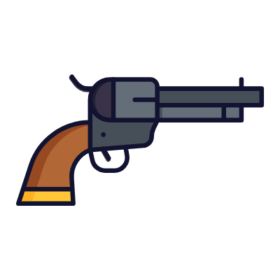Revolver, Animated Icon, Lineal