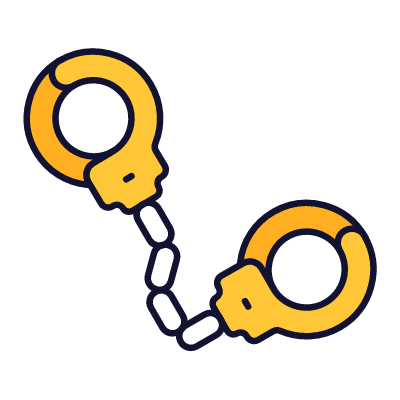 Handcuffs, Animated Icon, Lineal