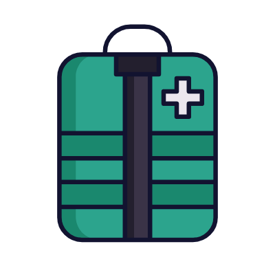 Military First Aid Kit, Animated Icon, Lineal