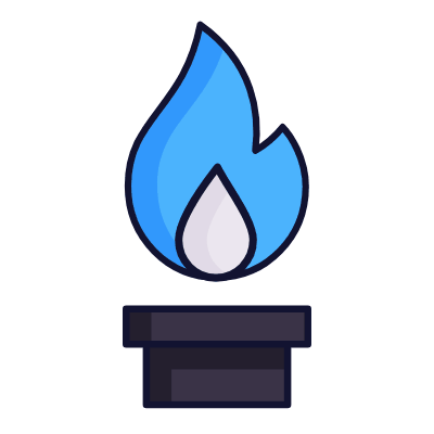 Fuel Flame, Animated Icon, Lineal