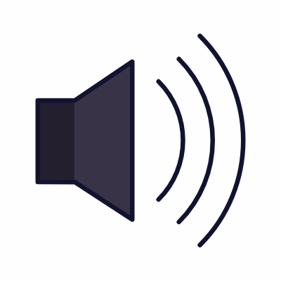 Volume Level 3, Animated Icon, Lineal