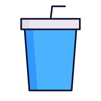 Soda Cup, Animated Icon, Lineal