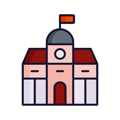 City Hall, Animated Icon, Lineal